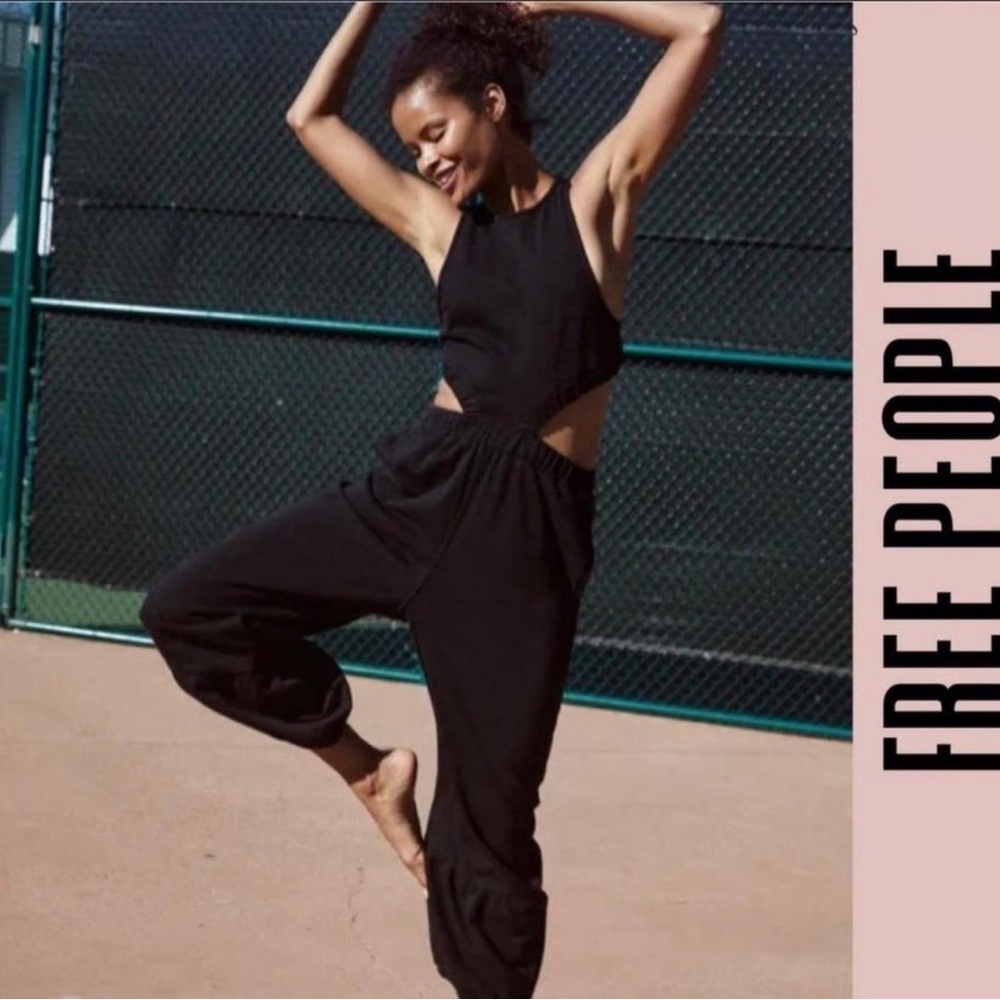 Free People Black Romper